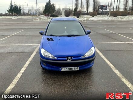 Синий Пежо 206, объемом двигателя 1.4 л и пробегом 199 тыс. км за 2500 $, фото 1 на Automoto.ua