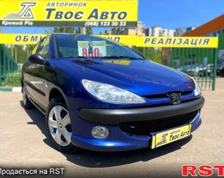 Синій Пежо 206, об'ємом двигуна 1.4 л та пробігом 167 тис. км за 4200 $, фото 1 на Automoto.ua