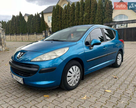 Синий Пежо 207, объемом двигателя 1.56 л и пробегом 195 тыс. км за 4250 $, фото 1 на Automoto.ua