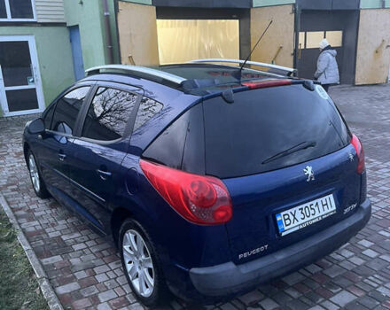 Синий Пежо 207, объемом двигателя 1.56 л и пробегом 192 тыс. км за 5300 $, фото 3 на Automoto.ua