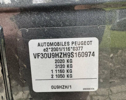 Серый Пежо 3008, объемом двигателя 1.6 л и пробегом 279 тыс. км за 6999 $, фото 32 на Automoto.ua