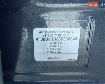 Серый Пежо 3008, объемом двигателя 1.6 л и пробегом 231 тыс. км за 9350 $, фото 90 на Automoto.ua