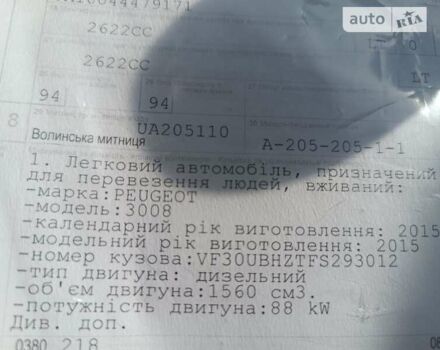 Сірий Пежо 3008, об'ємом двигуна 1.6 л та пробігом 245 тис. км за 12800 $, фото 22 на Automoto.ua