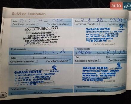 Синий Пежо 3008, объемом двигателя 2 л и пробегом 135 тыс. км за 11799 $, фото 40 на Automoto.ua