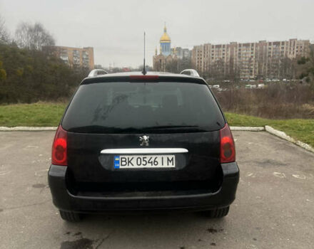 Черный Пежо 307, объемом двигателя 1.56 л и пробегом 285 тыс. км за 4200 $, фото 4 на Automoto.ua