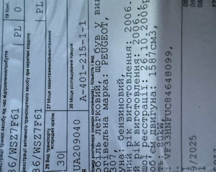 Чорний Пежо 307, об'ємом двигуна 1.6 л та пробігом 256 тис. км за 4700 $, фото 48 на Automoto.ua