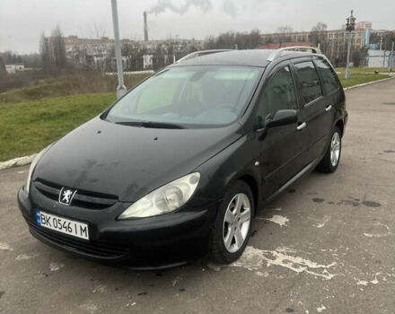 Черный Пежо 307, объемом двигателя 1.56 л и пробегом 285 тыс. км за 4200 $, фото 1 на Automoto.ua