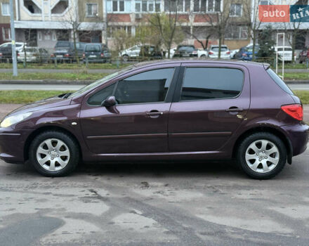 Фіолетовий Пежо 307, об'ємом двигуна 1.59 л та пробігом 183 тис. км за 4500 $, фото 2 на Automoto.ua