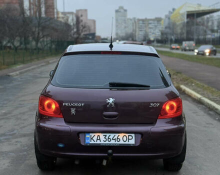 Фіолетовий Пежо 307, об'ємом двигуна 1.59 л та пробігом 183 тис. км за 4500 $, фото 4 на Automoto.ua