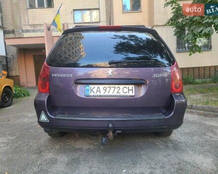 Фиолетовый Пежо 307, объемом двигателя 1.6 л и пробегом 325 тыс. км за 3600 $, фото 7 на Automoto.ua