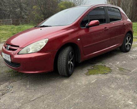 Красный Пежо 307, объемом двигателя 1.59 л и пробегом 155 тыс. км за 3900 $, фото 2 на Automoto.ua