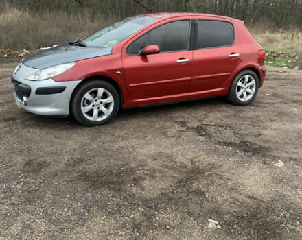Красный Пежо 307, объемом двигателя 2 л и пробегом 204 тыс. км за 4200 $, фото 1 на Automoto.ua