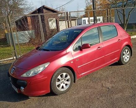 Червоний Пежо 307, об'ємом двигуна 1.59 л та пробігом 105 тис. км за 5000 $, фото 1 на Automoto.ua
