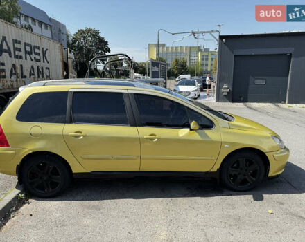 Желтый Пежо 307, объемом двигателя 1.99 л и пробегом 380 тыс. км за 3000 $, фото 2 на Automoto.ua