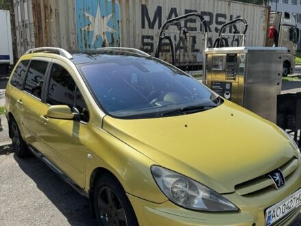 Желтый Пежо 307, объемом двигателя 2 л и пробегом 382 тыс. км за 3000 $, фото 1 на Automoto.ua