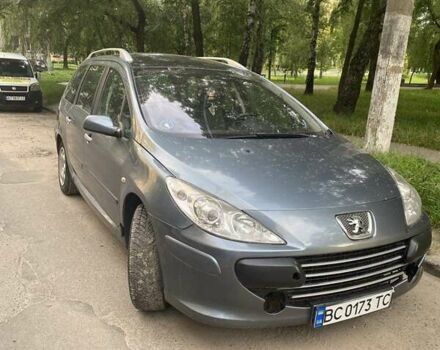 Серый Пежо 307, объемом двигателя 2 л и пробегом 294 тыс. км за 3400 $, фото 1 на Automoto.ua