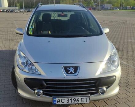 Серый Пежо 307, объемом двигателя 2 л и пробегом 281 тыс. км за 4850 $, фото 1 на Automoto.ua