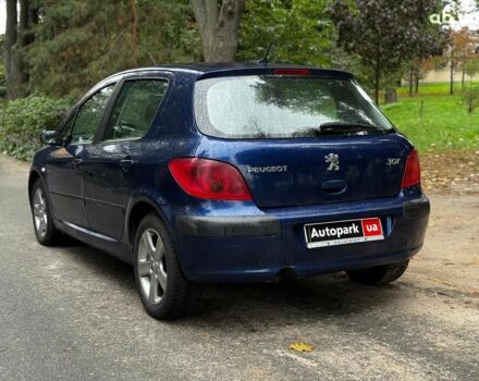 Синій Пежо 307, об'ємом двигуна 2 л та пробігом 296 тис. км за 3590 $, фото 6 на Automoto.ua