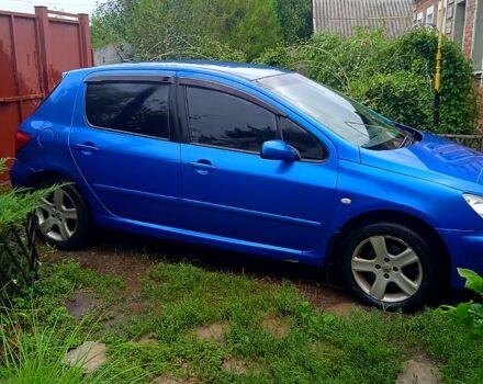 Синий Пежо 307, объемом двигателя 2 л и пробегом 300 тыс. км за 3200 $, фото 3 на Automoto.ua