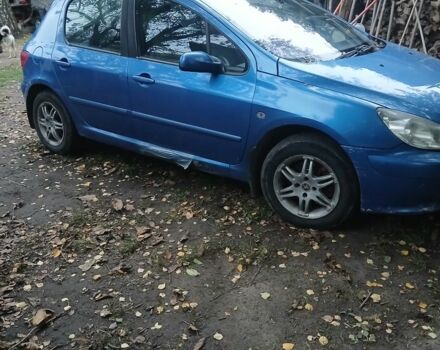 Синий Пежо 307, объемом двигателя 2 л и пробегом 420 тыс. км за 2500 $, фото 2 на Automoto.ua