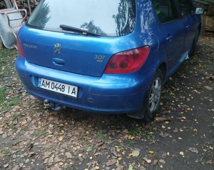 Синий Пежо 307, объемом двигателя 2 л и пробегом 420 тыс. км за 2500 $, фото 5 на Automoto.ua