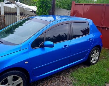 Синий Пежо 307, объемом двигателя 2 л и пробегом 300 тыс. км за 3200 $, фото 2 на Automoto.ua