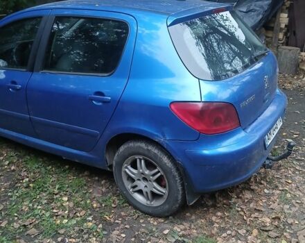 Синий Пежо 307, объемом двигателя 2 л и пробегом 420 тыс. км за 2500 $, фото 1 на Automoto.ua