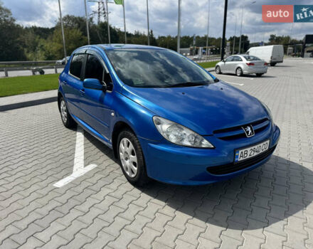 Синий Пежо 307, объемом двигателя 1.59 л и пробегом 247 тыс. км за 4100 $, фото 1 на Automoto.ua