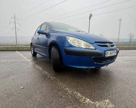 Синий Пежо 307, объемом двигателя 2 л и пробегом 168 тыс. км за 4000 $, фото 1 на Automoto.ua