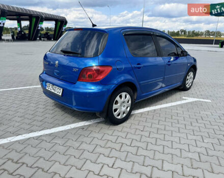 Синий Пежо 307, объемом двигателя 1.59 л и пробегом 247 тыс. км за 4100 $, фото 5 на Automoto.ua