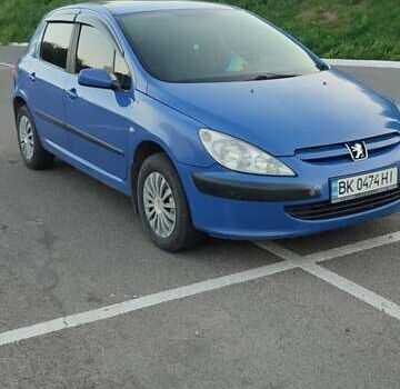 Синій Пежо 307, об'ємом двигуна 1.6 л та пробігом 362 тис. км за 3000 $, фото 1 на Automoto.ua
