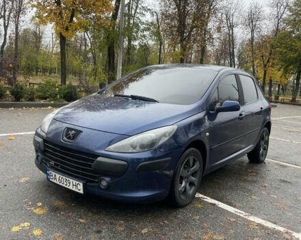 Синий Пежо 307, объемом двигателя 2 л и пробегом 258 тыс. км за 3500 $, фото 3 на Automoto.ua