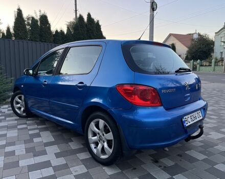 Синий Пежо 307, объемом двигателя 2 л и пробегом 391 тыс. км за 3450 $, фото 3 на Automoto.ua
