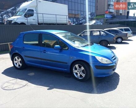 Синий Пежо 307, объемом двигателя 2 л и пробегом 265 тыс. км за 3650 $, фото 5 на Automoto.ua