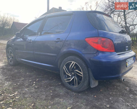 Синий Пежо 307, объемом двигателя 2 л и пробегом 231 тыс. км за 5300 $, фото 7 на Automoto.ua