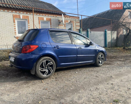 Синий Пежо 307, объемом двигателя 2 л и пробегом 231 тыс. км за 5300 $, фото 9 на Automoto.ua