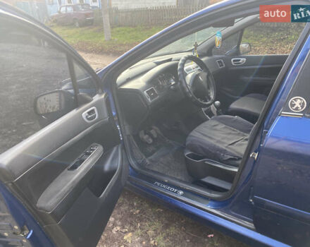 Синий Пежо 307, объемом двигателя 2 л и пробегом 231 тыс. км за 5300 $, фото 12 на Automoto.ua