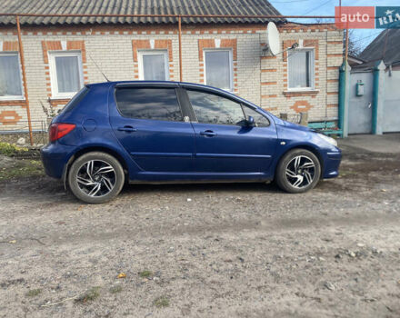 Синий Пежо 307, объемом двигателя 2 л и пробегом 231 тыс. км за 5300 $, фото 2 на Automoto.ua