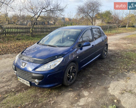 Синий Пежо 307, объемом двигателя 2 л и пробегом 231 тыс. км за 5300 $, фото 6 на Automoto.ua