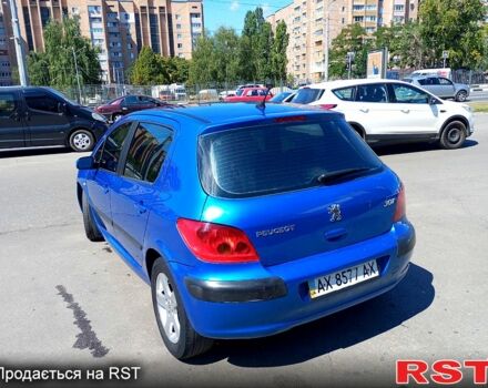 Синій Пежо 307, об'ємом двигуна 2 л та пробігом 265 тис. км за 3650 $, фото 1 на Automoto.ua