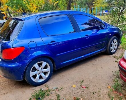 Синий Пежо 307, объемом двигателя 2 л и пробегом 335 тыс. км за 4200 $, фото 6 на Automoto.ua