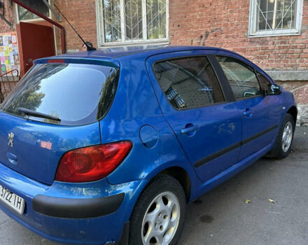 Синий Пежо 307, объемом двигателя 1.59 л и пробегом 199 тыс. км за 4800 $, фото 2 на Automoto.ua