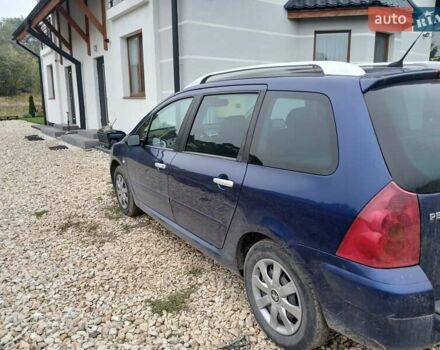 Синий Пежо 307, объемом двигателя 1.59 л и пробегом 200 тыс. км за 3800 $, фото 4 на Automoto.ua