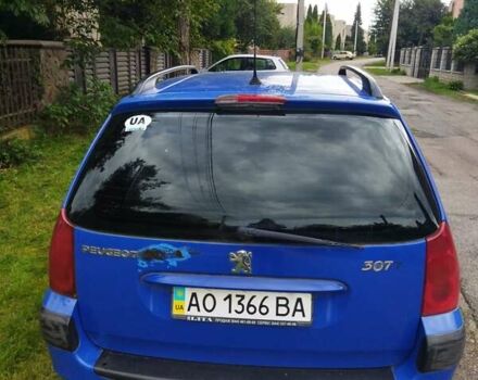 Синій Пежо 307, об'ємом двигуна 1.6 л та пробігом 338 тис. км за 2800 $, фото 1 на Automoto.ua