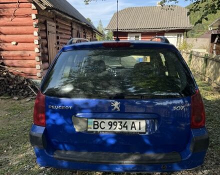 Синий Пежо 307, объемом двигателя 1.6 л и пробегом 337 тыс. км за 2600 $, фото 2 на Automoto.ua