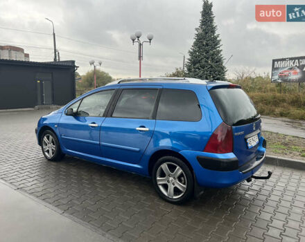 Синий Пежо 307, объемом двигателя 2 л и пробегом 267 тыс. км за 4200 $, фото 6 на Automoto.ua