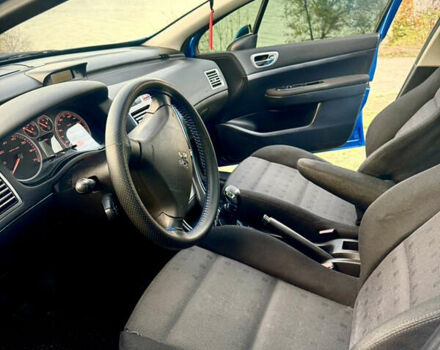 Синий Пежо 307, объемом двигателя 1.59 л и пробегом 336 тыс. км за 5000 $, фото 12 на Automoto.ua