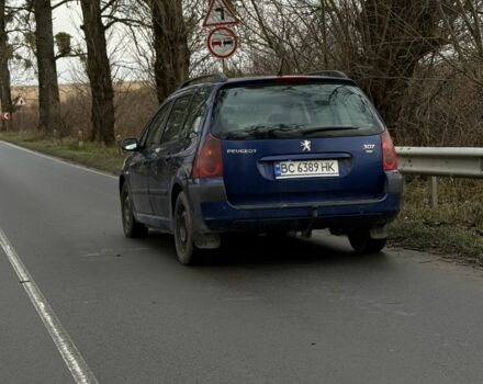 Синий Пежо 307, объемом двигателя 2 л и пробегом 320 тыс. км за 2699 $, фото 3 на Automoto.ua