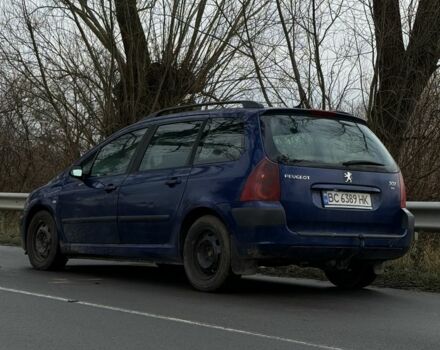 Синий Пежо 307, объемом двигателя 2 л и пробегом 320 тыс. км за 2699 $, фото 2 на Automoto.ua