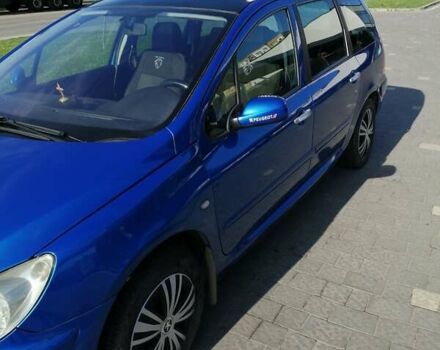 Синий Пежо 307, объемом двигателя 2 л и пробегом 240 тыс. км за 4500 $, фото 2 на Automoto.ua